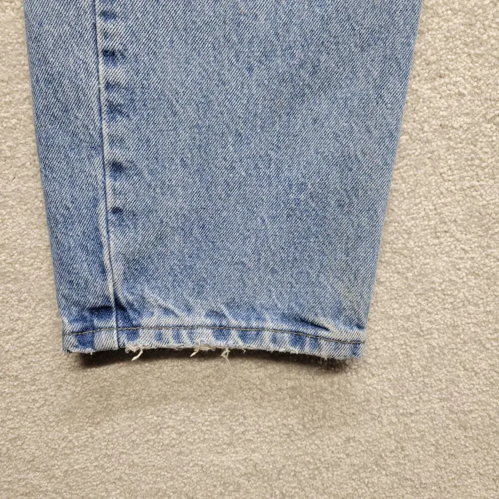 Carhartt B17 DST Mens 36x32 Relaxed Fit Distressed Jeans Light Wash Denim